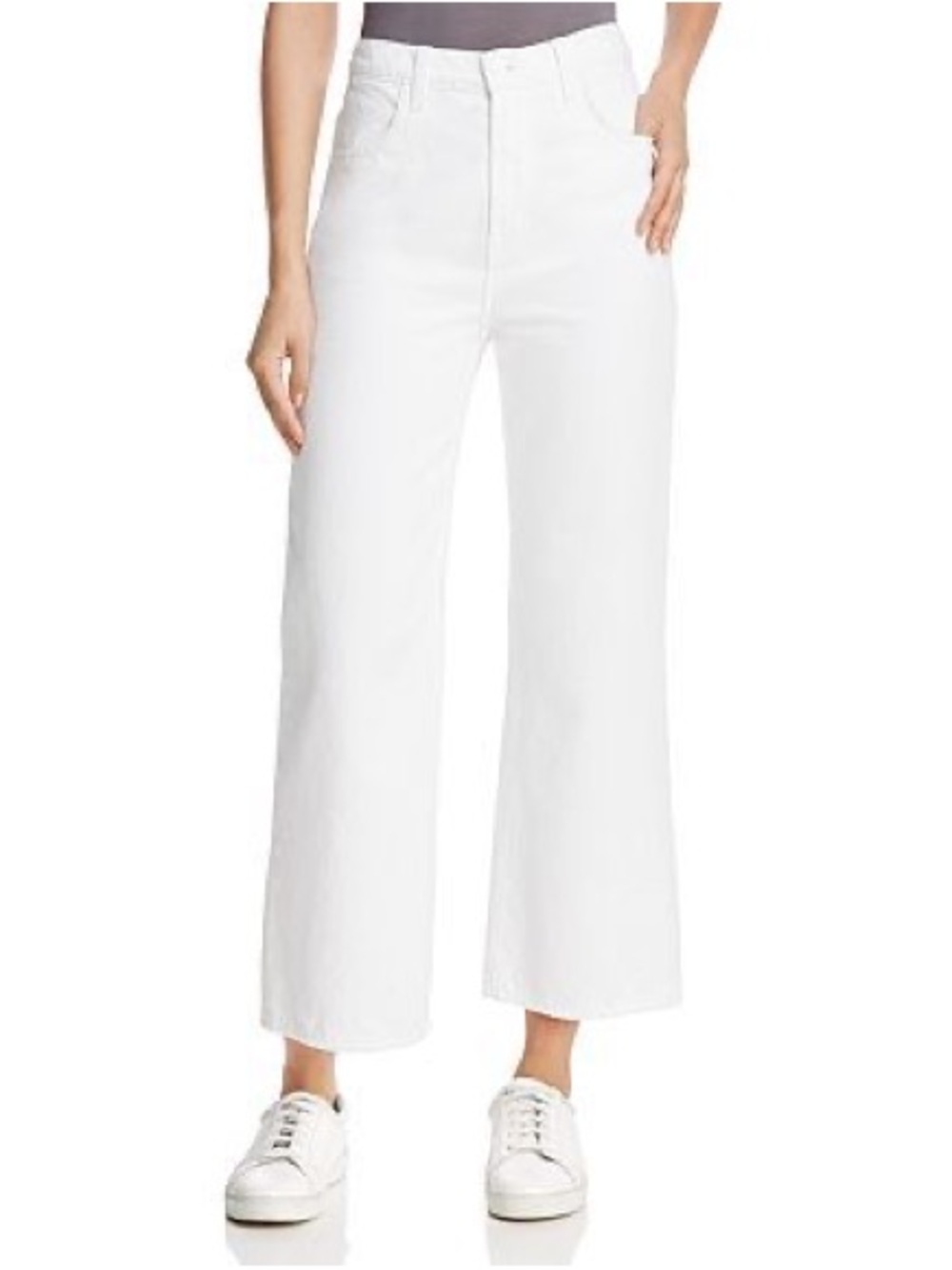 J Brand Joan Crop High Rise Jeans in Optic White Size 24